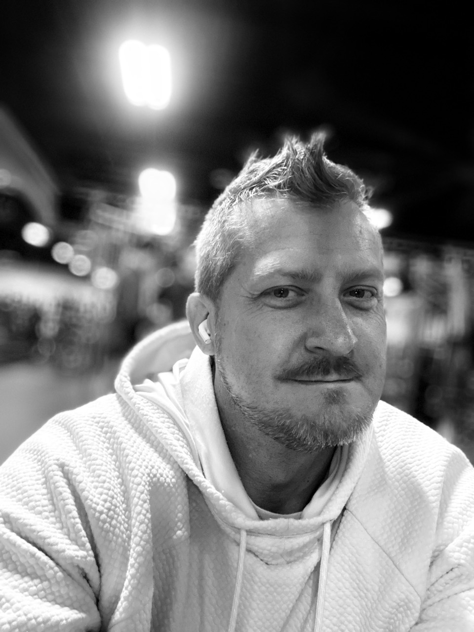 Black-and-white portrait of Will Stuckenberg